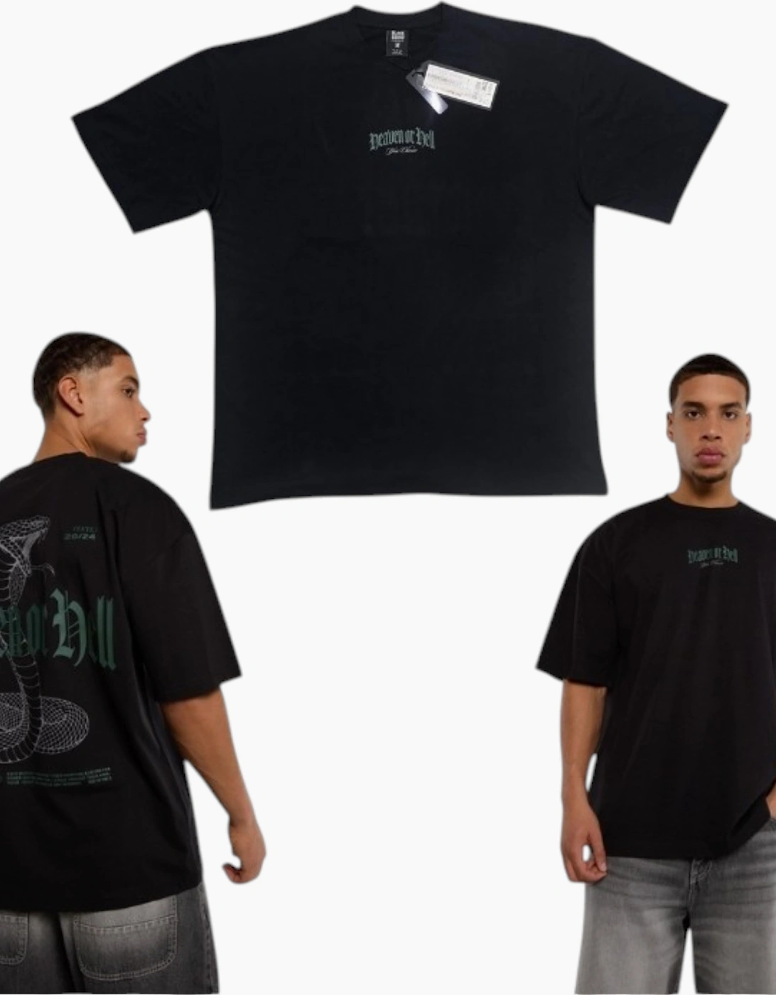 Mens Oversized T Shirts Cotton Drop Shoulder Tee