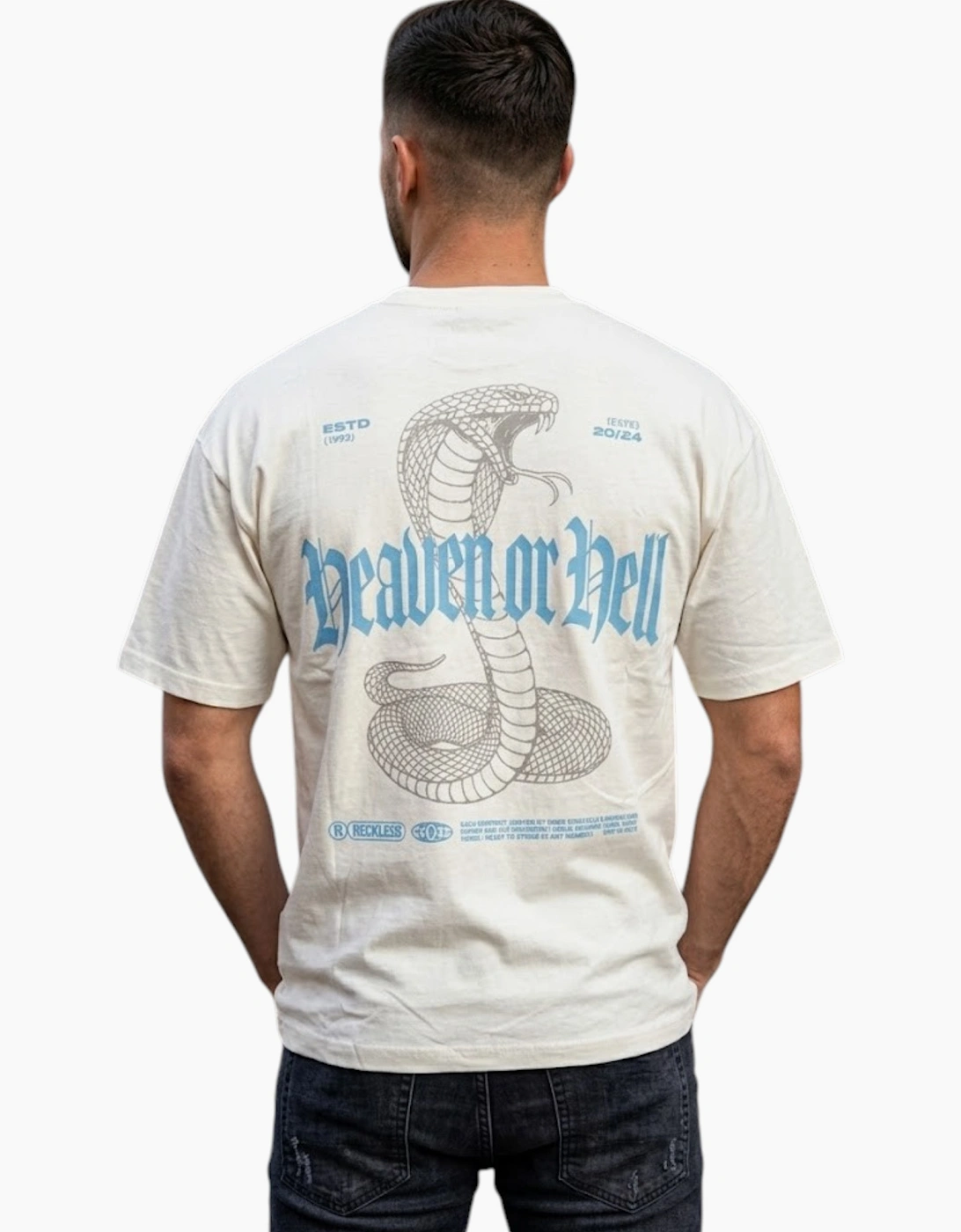 Mens Oversized T Shirts Cotton Drop Shoulder Tee