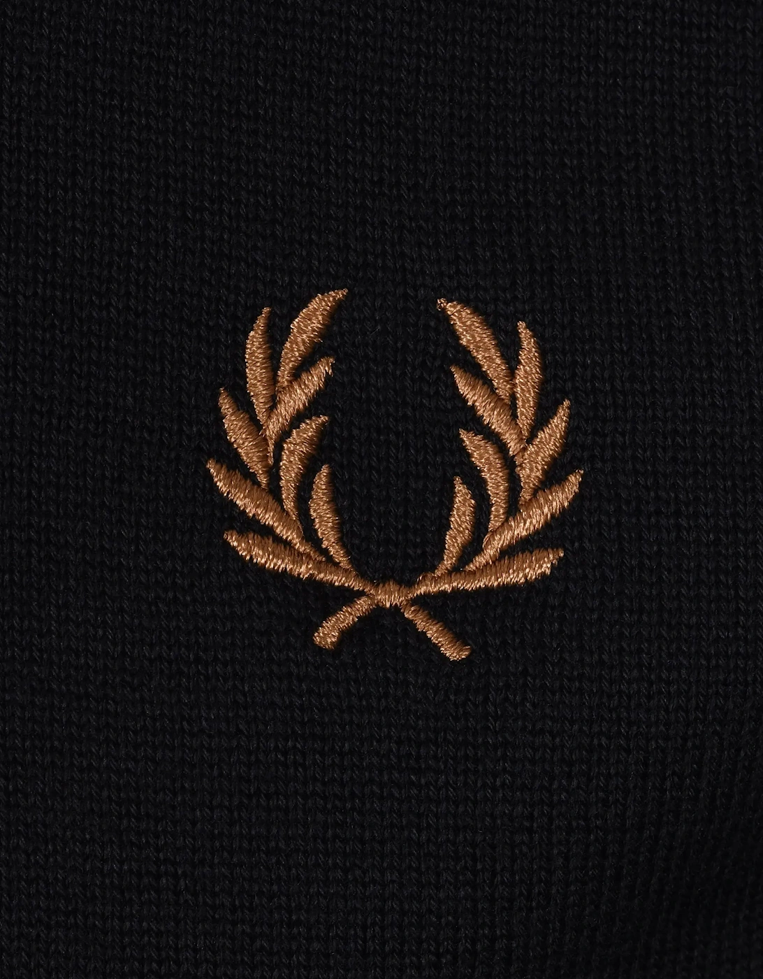 FRED PERRY COTTON KNITTED SHIRT BLACK