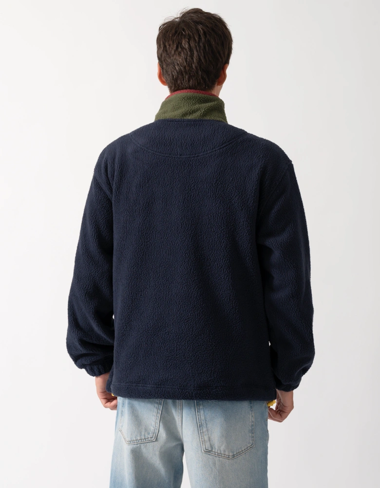 GANT Mens Color-Block Fleece - 433 Evening Blue