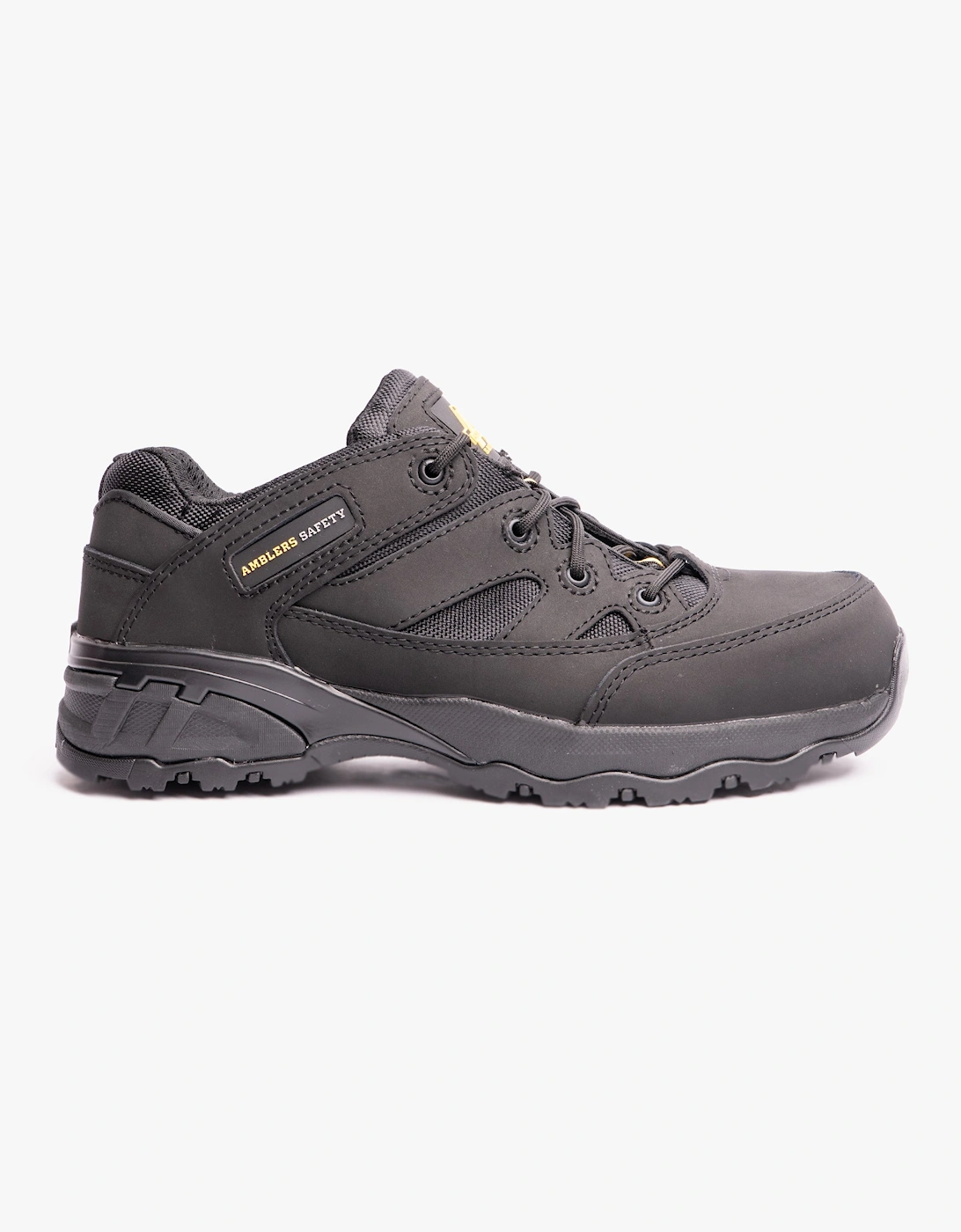 Amblers Safety FS68C Unisex Leather Safety Trainers Black, 9 of 8