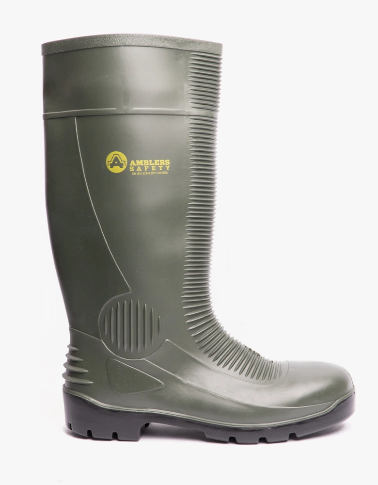 Amblers Safety FS99 Unisex Steel Safety Wellington Boots Green