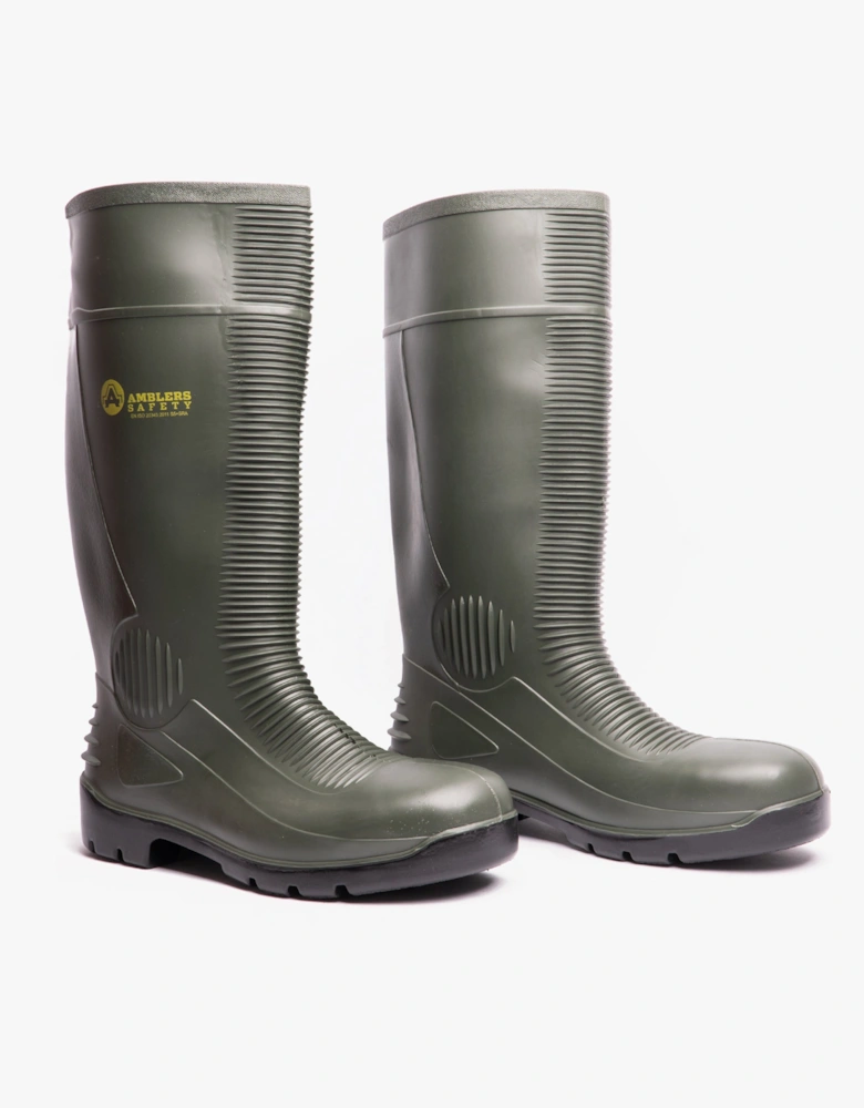 Amblers Safety FS99 Unisex Steel Safety Wellington Boots Green