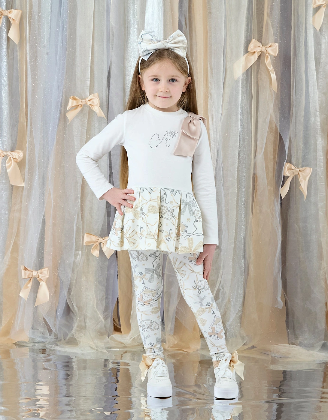 A DEE BLAKE BOW PRINT PEPLUM LEGGING SET W262511, 9 of 8