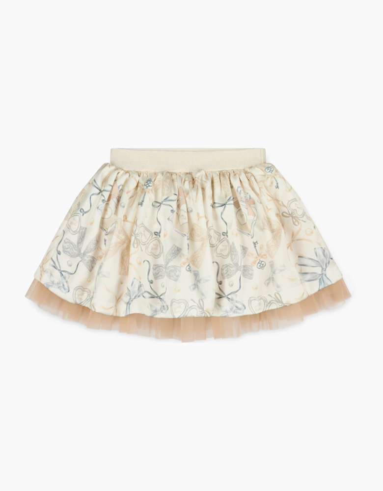 A DEE BRIE BOW PRINT SKIRT SET W262513