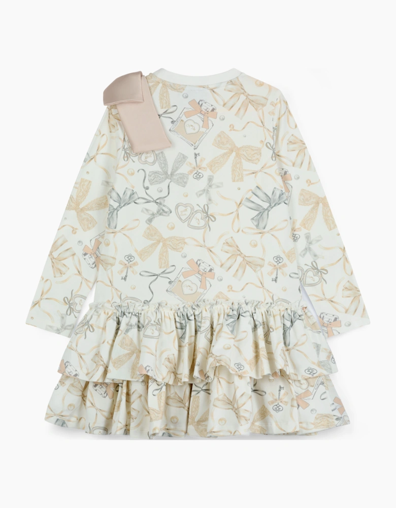 ADEE BAILEY BOW PRINT JERSEY DRESS W262708
