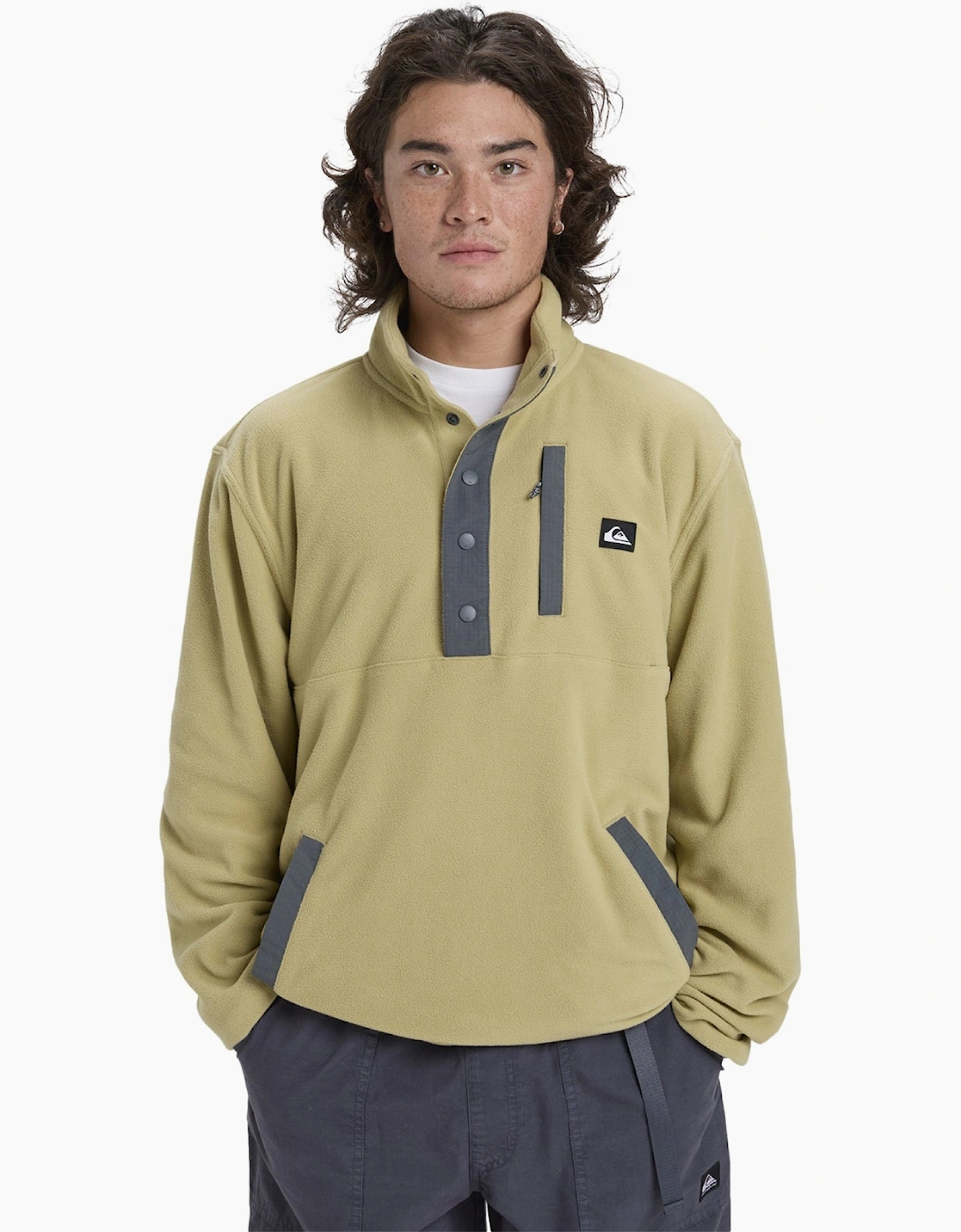 Quiksilver Mens No Destination Micro Half Zip Fleece, 2 of 1