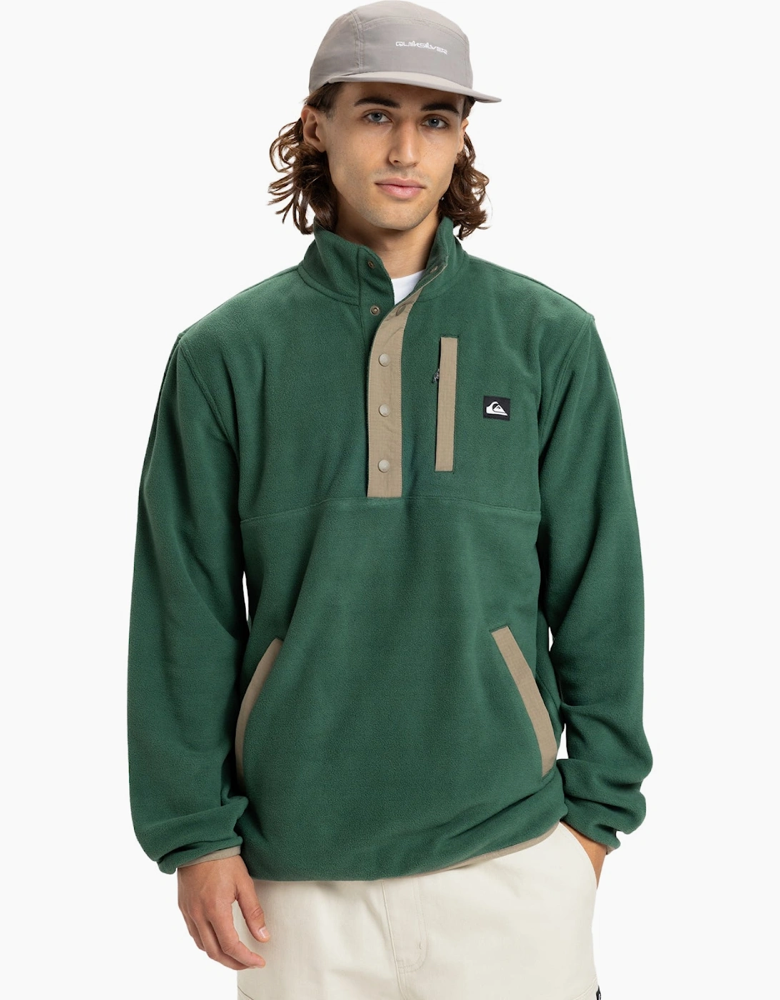 Quiksilver Mens No Destination Micro Half Zip Fleece, 2 of 1