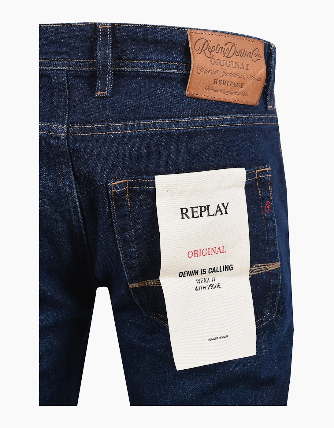 REPLAY GROVER DENIM JEANS DARK DENIM, 4 of 3