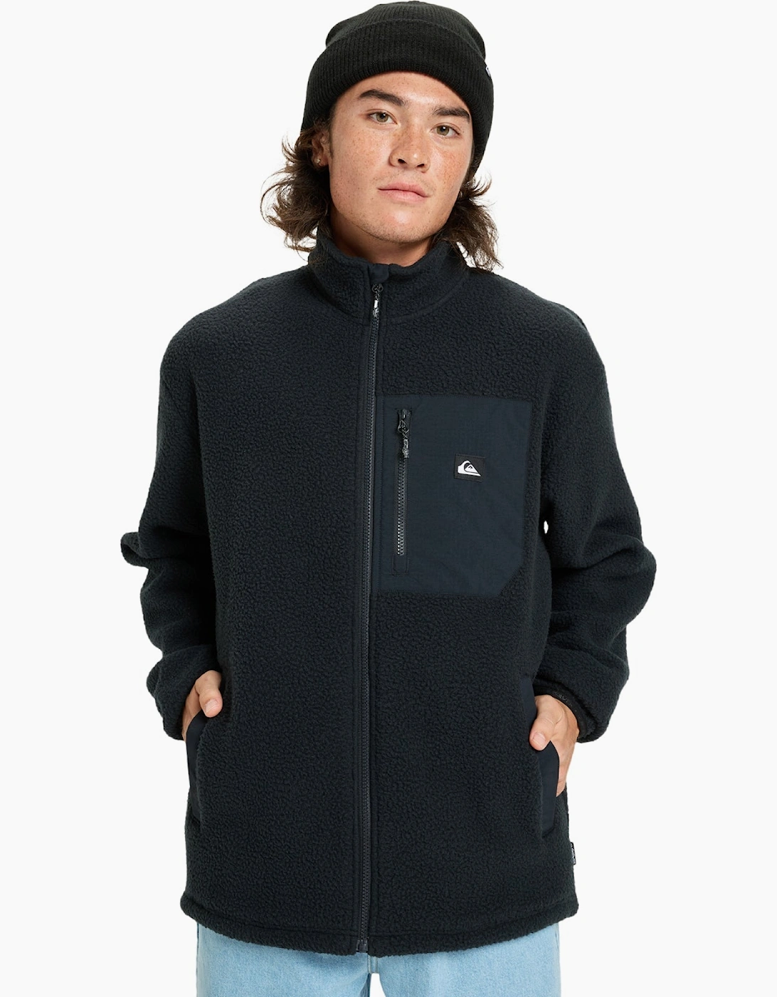 Quiksilver Mens Clean Coast Breathable Full Zip Fleece, 2 of 1