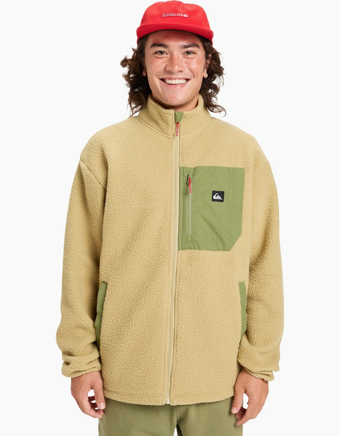 Quiksilver Mens Clean Coast Breathable Full Zip Fleece, 2 of 1