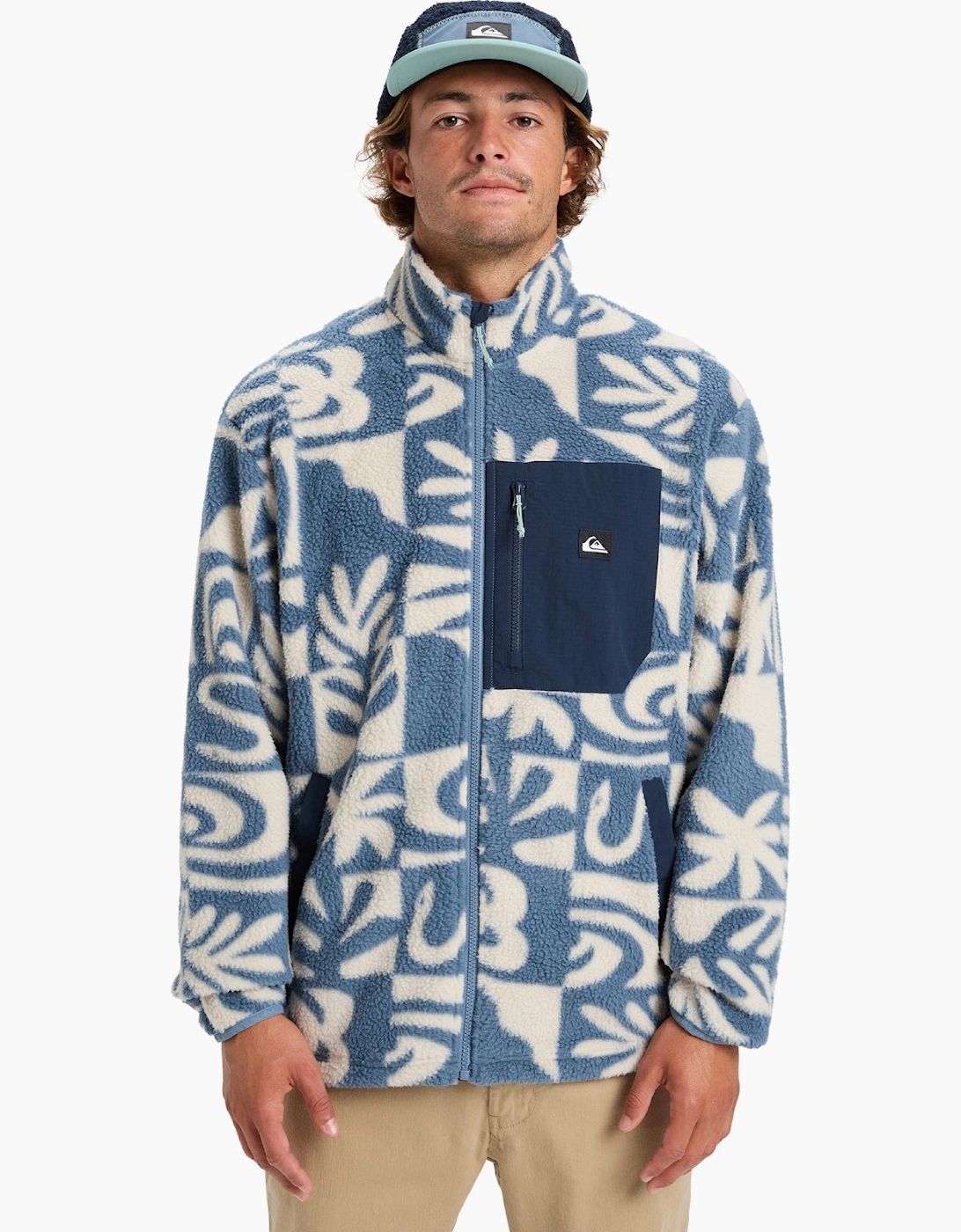 Quiksilver Mens Clean Coast Breathable Full Zip Fleece, 2 of 1