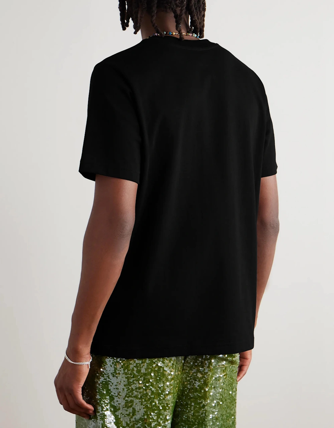CASABLANCA MUSHROOM EMBLEM TEE BLACK