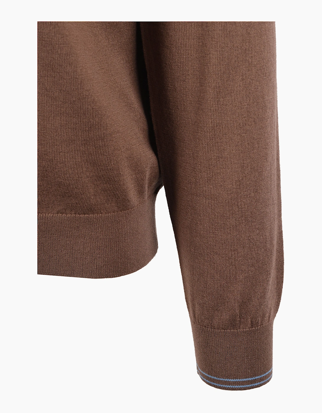 PAUL SMITH ZIP NECK SWEATSHIRT BROWN