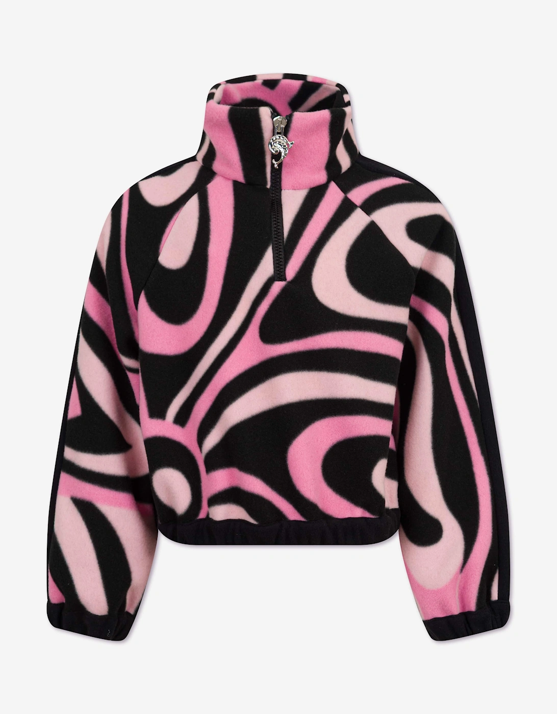 PUCCI Girls Marmo Half Zip Sweatshirt in Pink, 5 of 4