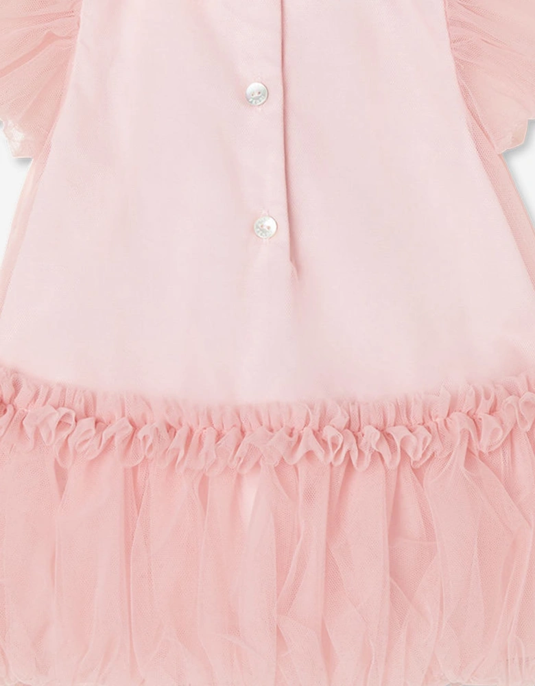 Fendi Baby Girls Tulle Dress in Pink
