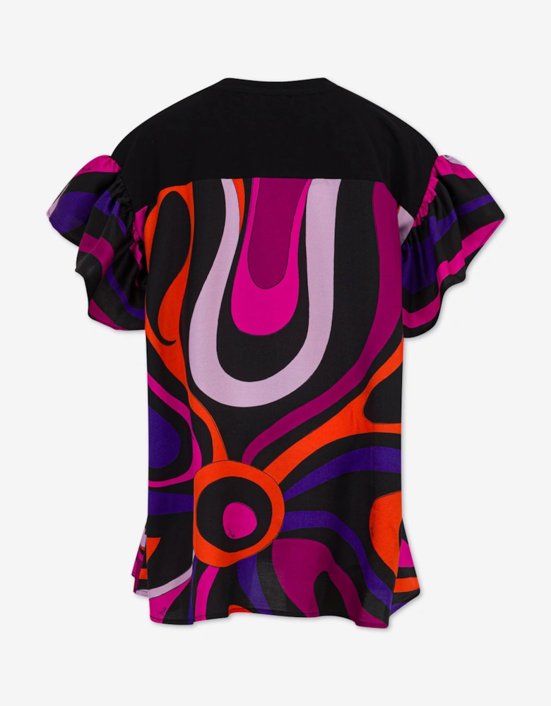 PUCCI Girls Marmo Jersey Dress in Black