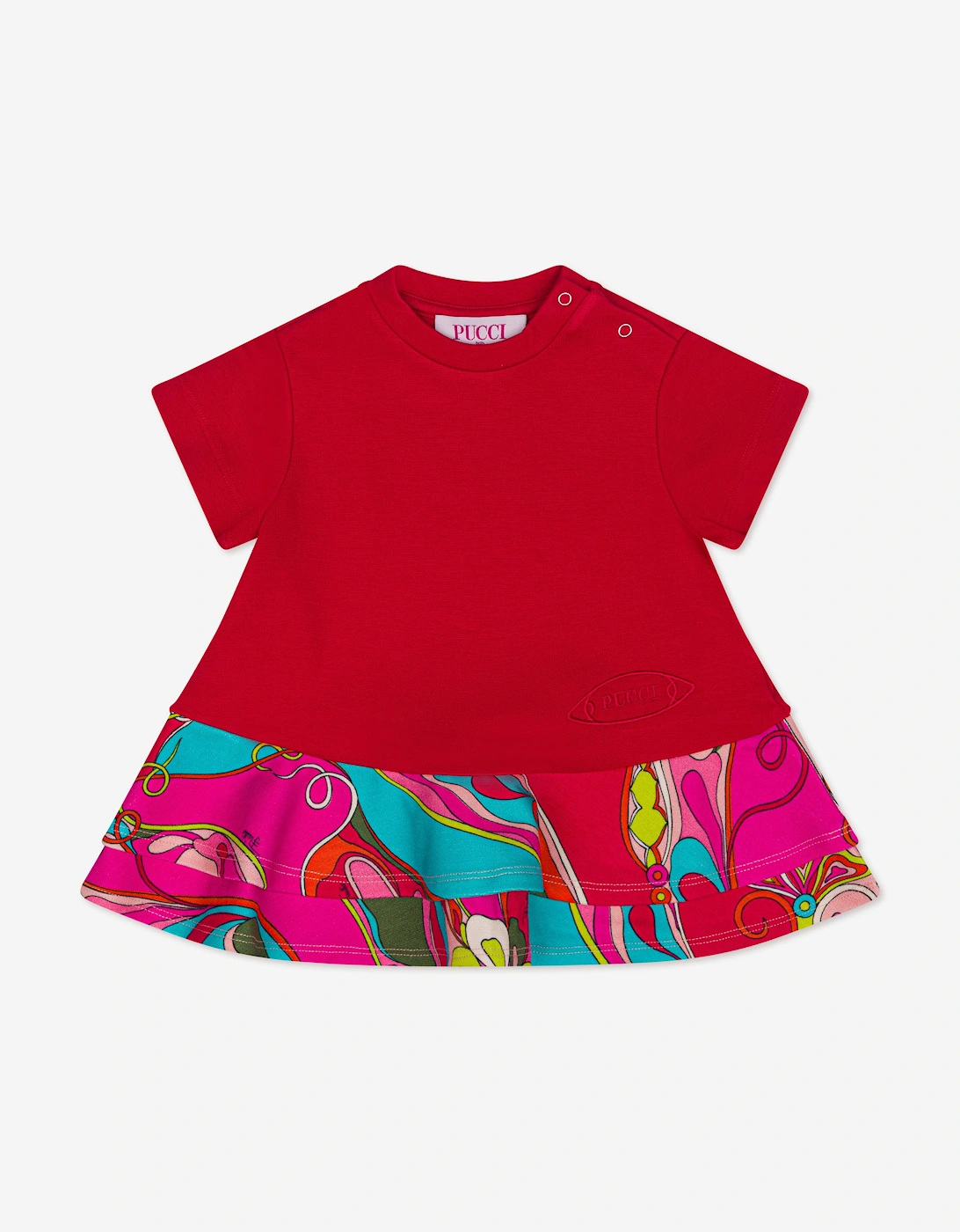 PUCCI Baby Girls Orchidee Print Dress in Red, 5 of 4