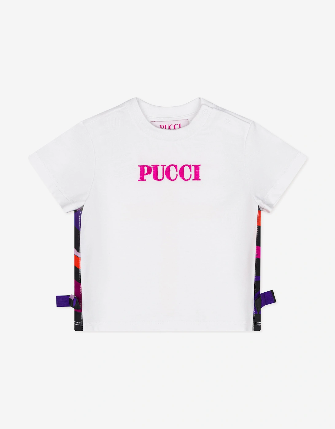 PUCCI Baby Girls Logo T-Shirt in White, 5 of 4