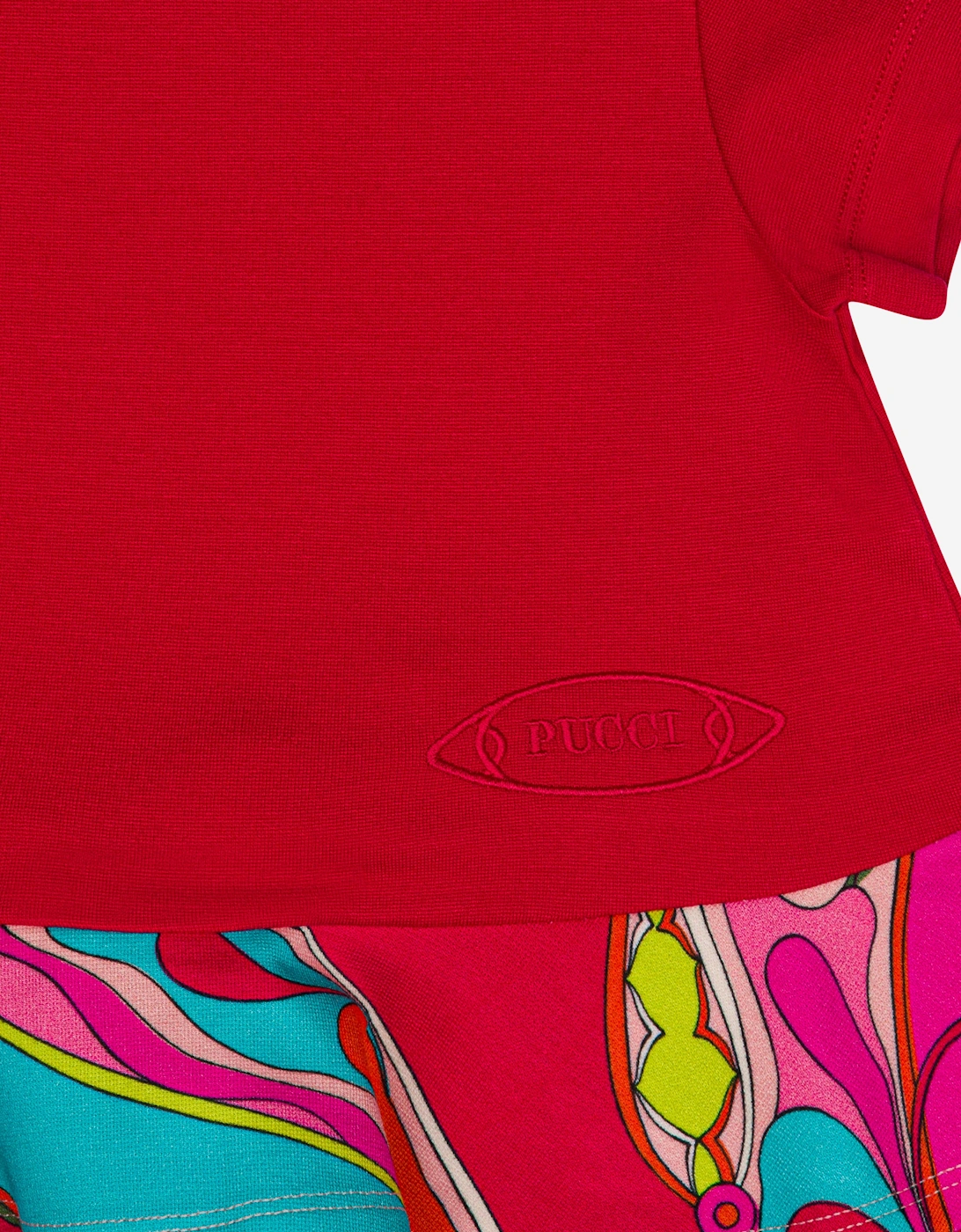 PUCCI Baby Girls Orchidee Print Dress in Red