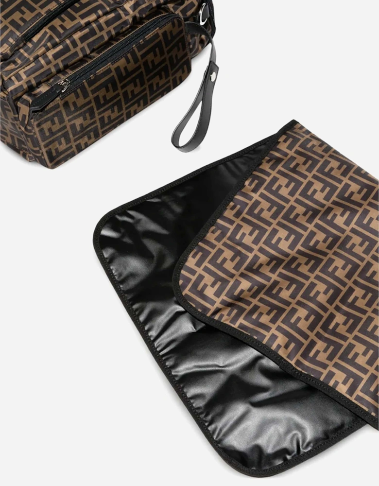 Fendi Baby FF Logo Changing Bag in Brown