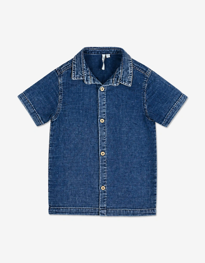 Bel-Air Boys Denim Effect Shirt in Blue