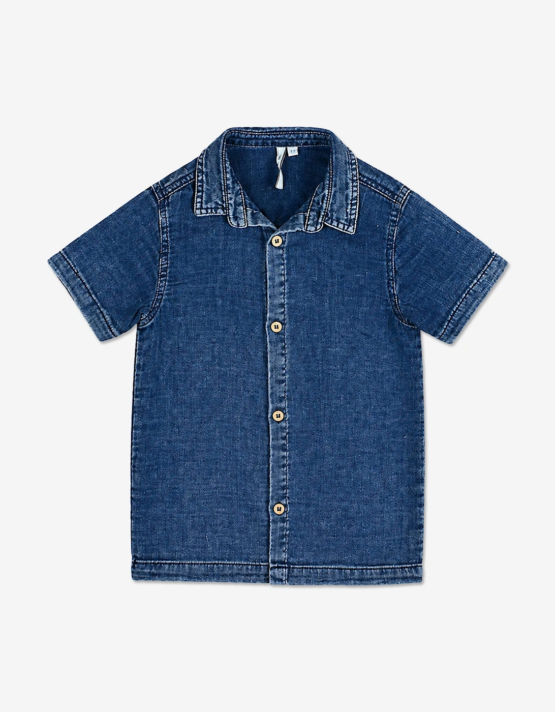 Bel-Air Boys Denim Effect Shirt in Blue, 3 of 2