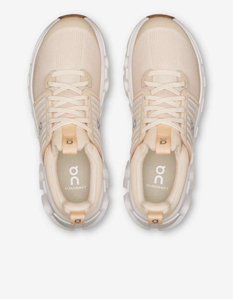 On Running Kids Cloudswift Trainers in Beige