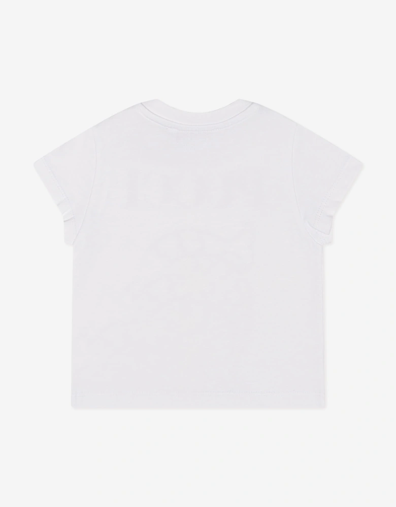 PUCCI Baby Girls Fish Logo T-Shirt in White