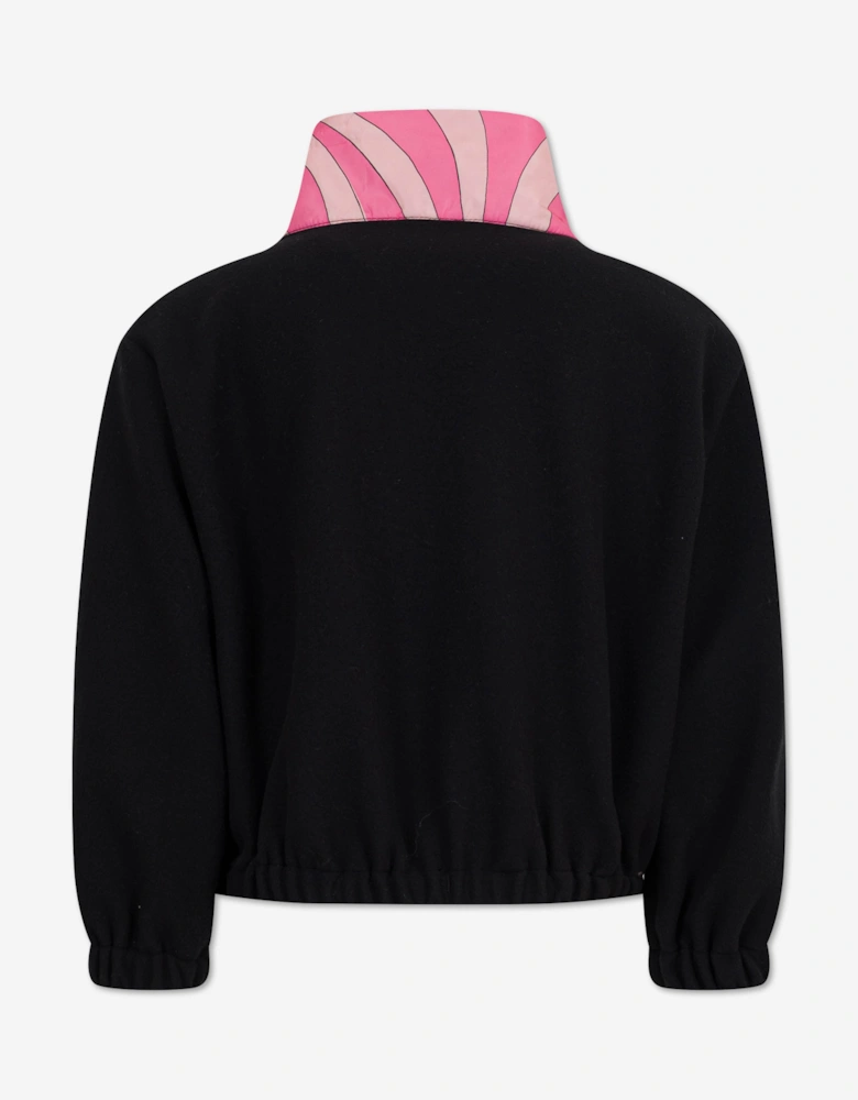 PUCCI Girls Fleece Cardigan in Black
