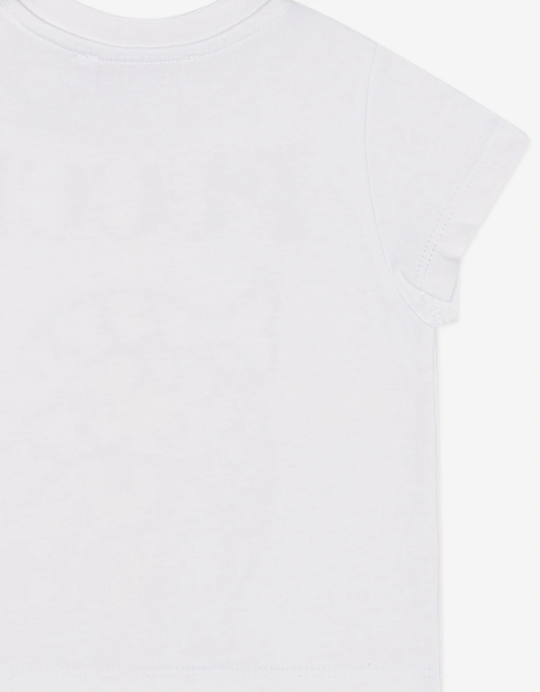 PUCCI Baby Girls Fish Logo T-Shirt in White
