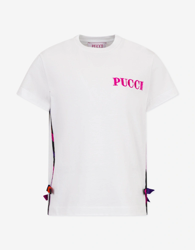 PUCCI Girls Logo T-Shirt in White