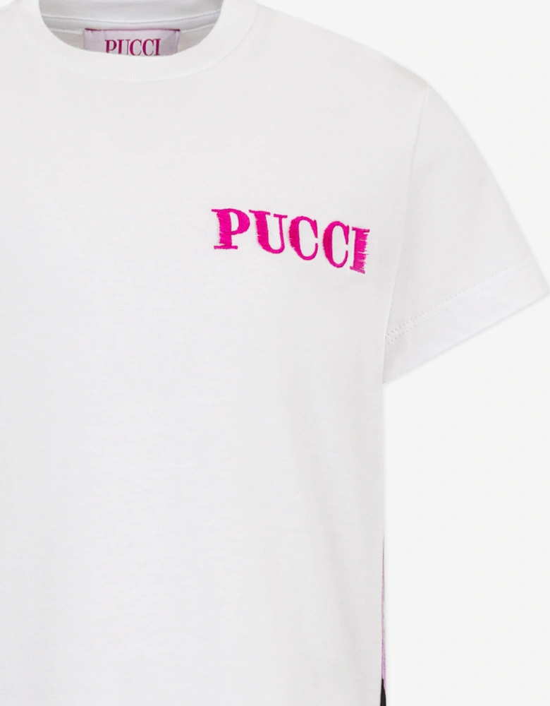PUCCI Girls Logo T-Shirt in White