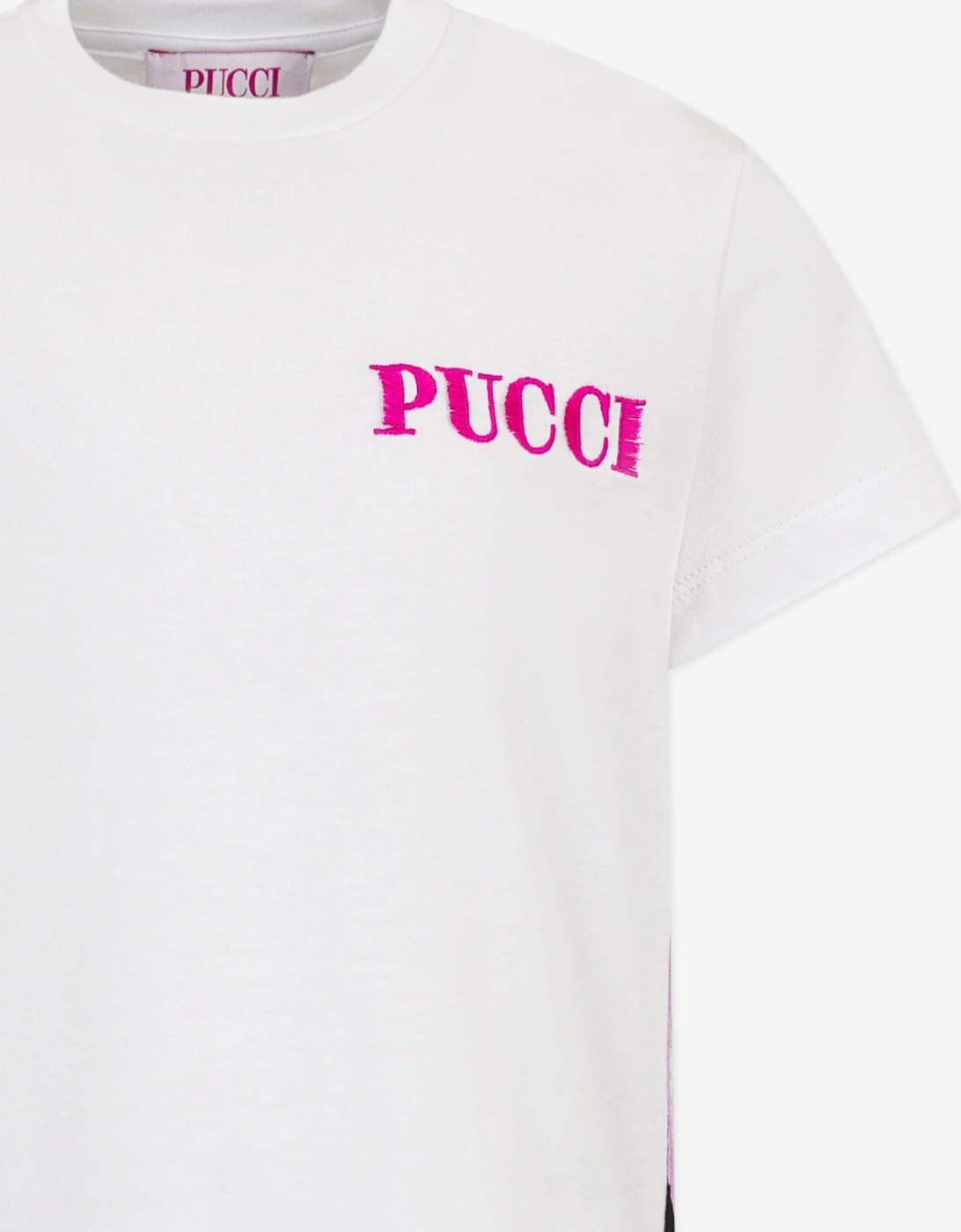 PUCCI Girls Logo T-Shirt in White