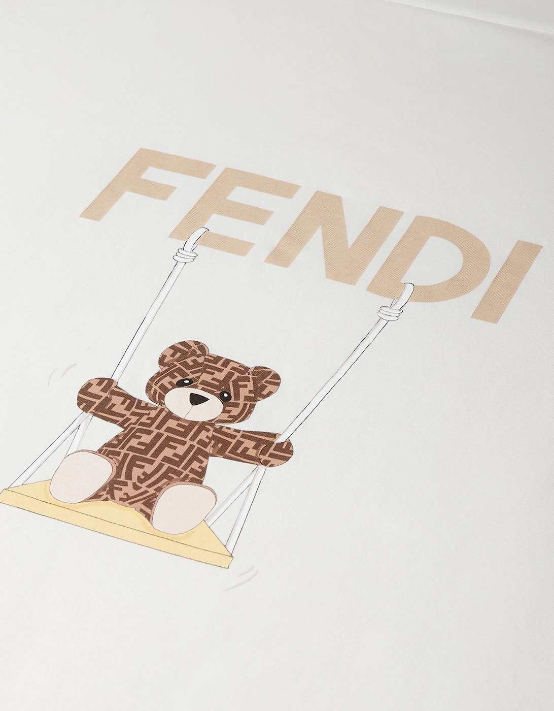 Fendi Baby Bear Logo Blanket in White