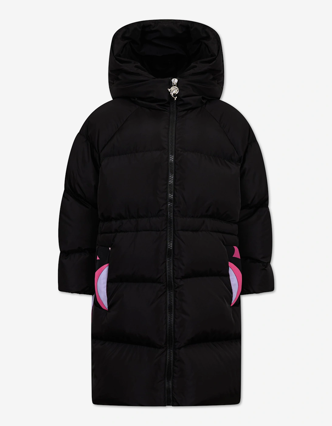 PUCCI Girls Down Padded Puffer Coat in Black, 5 of 4