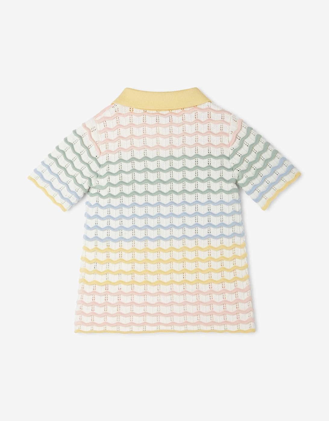 Fendi Baby Girls Wave Knit Polo Dress in Multicolour
