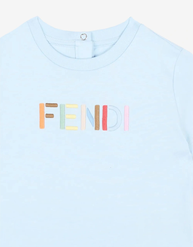 Fendi Baby Logo T-Shirt in Blue