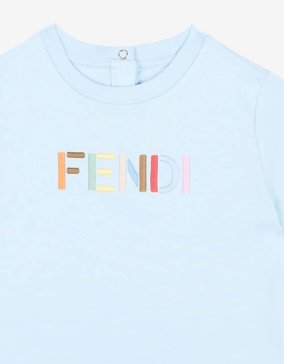 Fendi Baby Logo T-Shirt in Blue