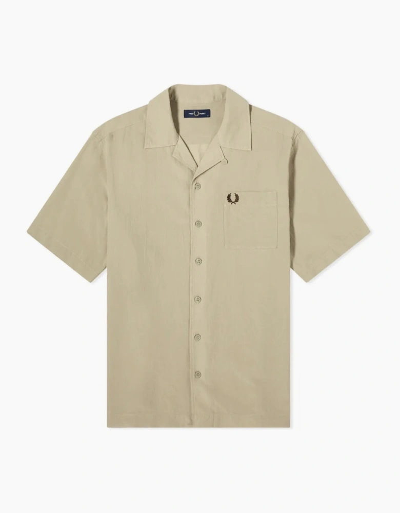 Fred Perry Textured Lightweight Warm Grey Vacation Shirt