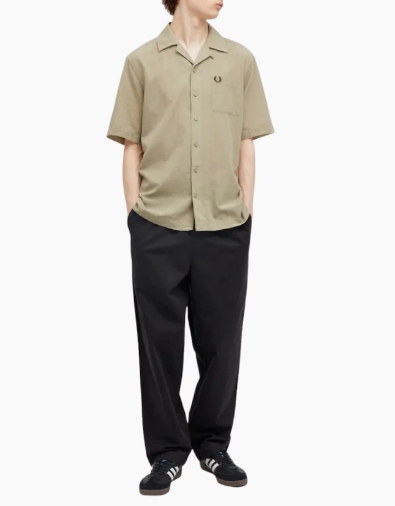 Fred Perry Textured Lightweight Warm Grey Vacation Shirt