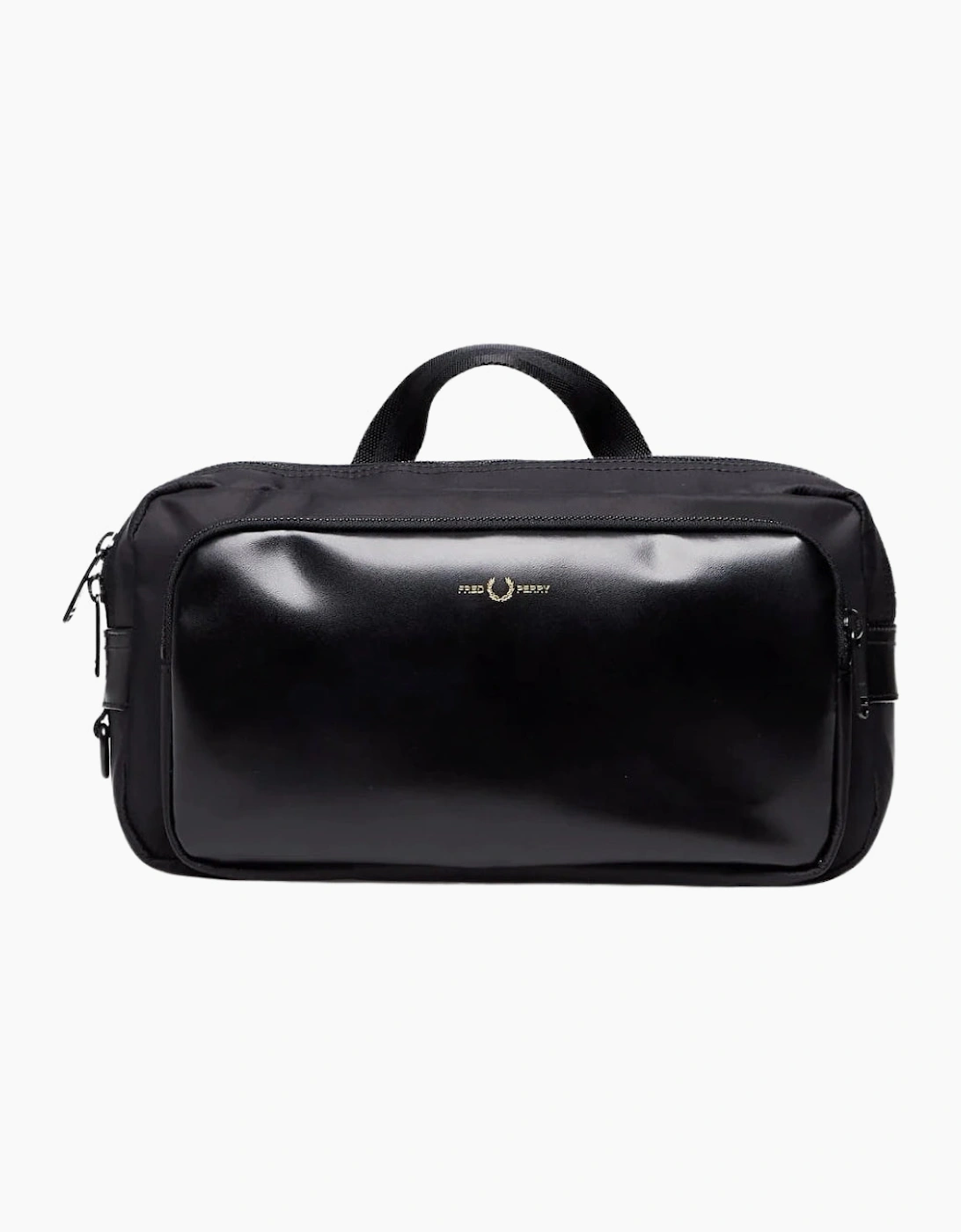 Fred Perry Nylon Twill Leather Cross Body Black Bag, 6 of 5