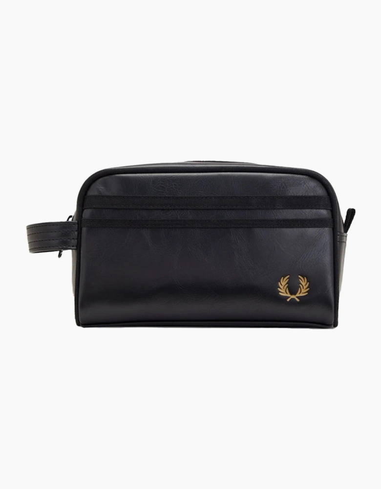 Fred Perry Tonal PU Black Wash Bag