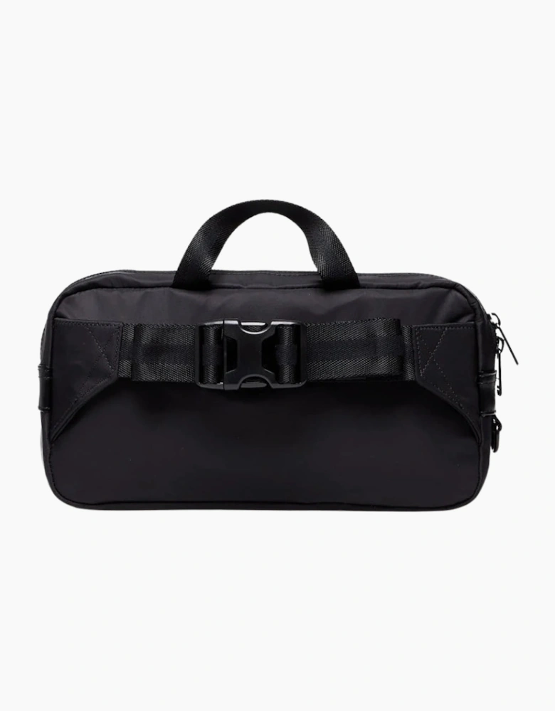 Fred Perry Nylon Twill Leather Cross Body Black Bag