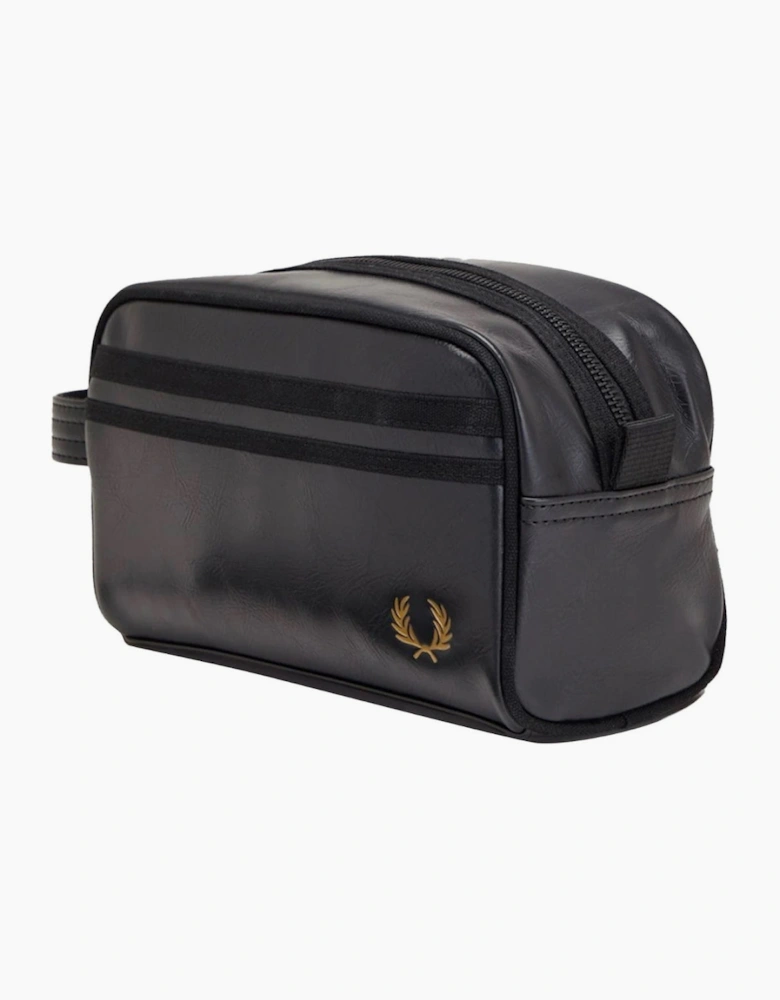 Fred Perry Tonal PU Black Wash Bag