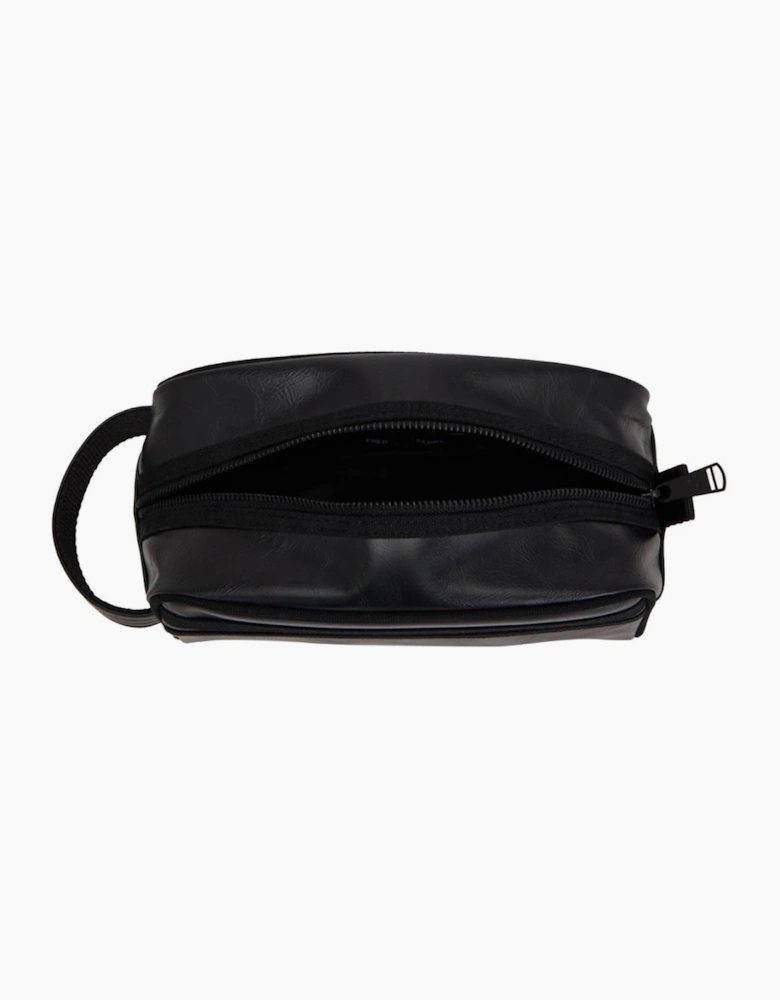 Fred Perry Tonal PU Black Wash Bag