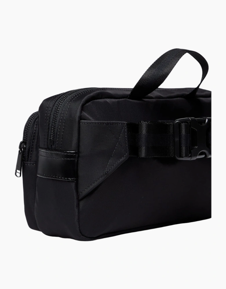 Fred Perry Nylon Twill Leather Cross Body Black Bag