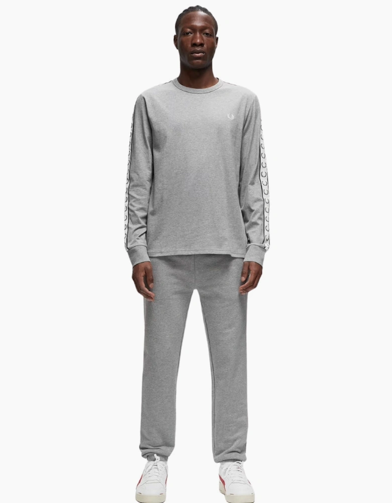 Fred Perry Taped Long Sleeve Steel Marl T-Shirt