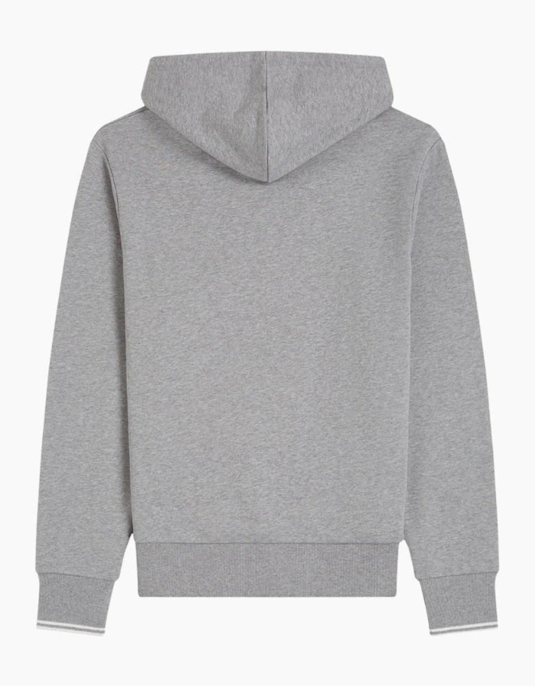 Fred Perry Tipped Grey Marl Hoodie