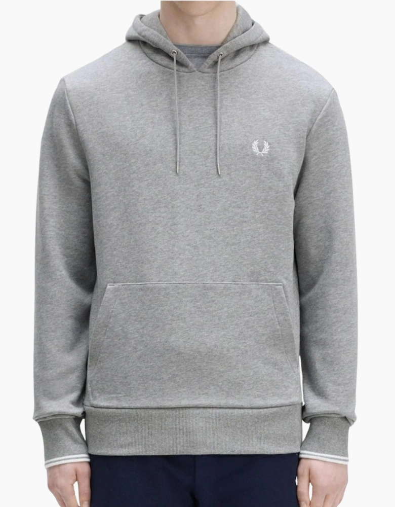 Fred Perry Tipped Grey Marl Hoodie